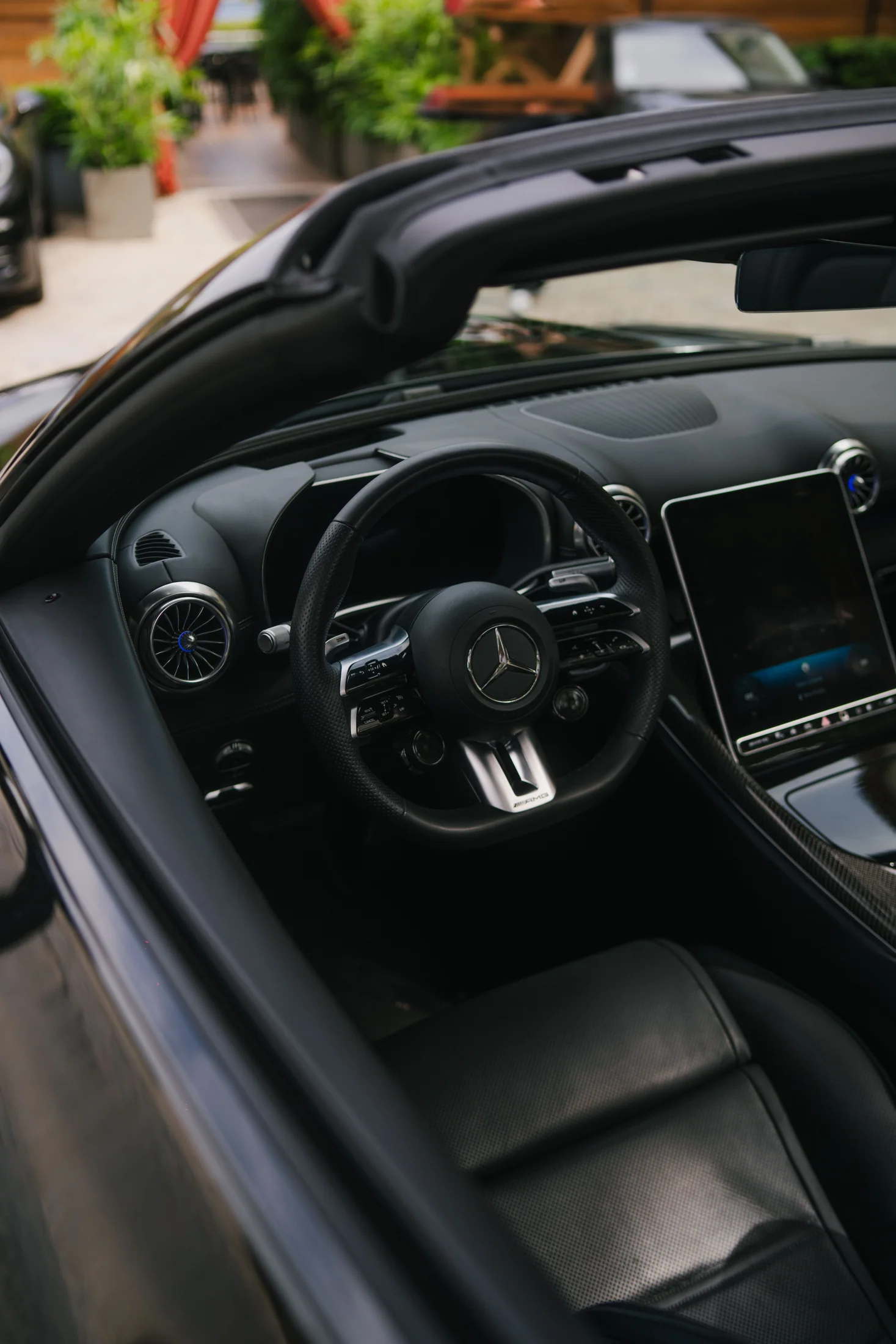 Détail de l’intérieur d’une Mercedes